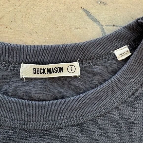 Buck Mason Men's  Thermal Long Sleeve Crew Shirt  S - Picture 4 of 7